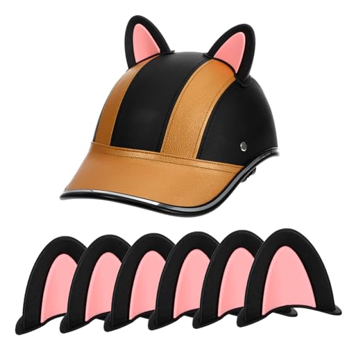 JUMPLAWN 3組 猫耳ヘルメットアクセサリー対 から大人用対応 耐久性と 性のある装飾品 バイク 自転車ヘルメット向け で目立かわいいデザイン