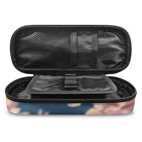 Image of Otter Pencil Case Pencil Pouch Cherry Blossom Pen Cases for Office School Multi-Purpose Pen Storage Bag with Slots for Girls, 8.8 inch x 4.1 inch x 1.7 inch