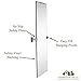 Hamilton Hills Large Squared Modern Pivot Rectangle Mirror with Polished Chrome Wall Anchors | Silver Backed Adjustable Moving & Tilting Wall Mirror |æ 20