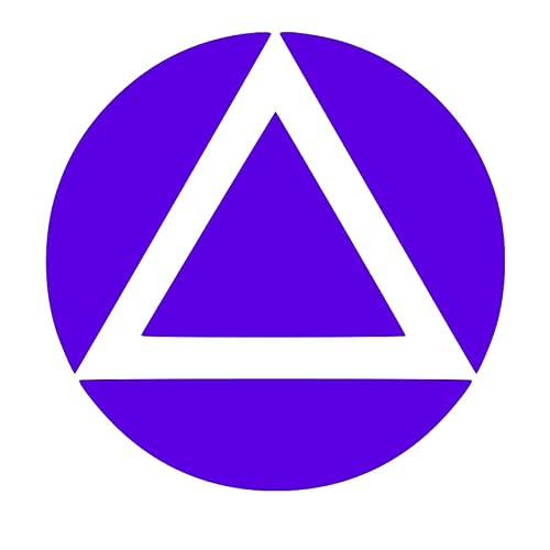 Alcoholics Anonymous AA Symbol Design #4 Vinyl Decal Sticker Car Window Wall Laptop Stay Sober Stop Drinking Unity Service Recovery (3" x 3", Purple Glossy)