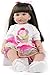 ZIYIUI 60 cm Reborn Bébé Poupée Fille 24 Pouces Souple Silicone Vinyle Fait Main Réaliste Bébé Poupée Garçon Fille Jouets pour Enfants Cadeau de Noël