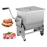 GXLDIANPU 20L Manual Meat Mixer, Edelstahl Wurst Fleisch Marinator, Verdickte Kurbel, Hohe Qualität Lager Design, Mit Edelstahl-Trichter, Ideal Für Huhn, Fisch Und Rindfleisch Verarbeitung