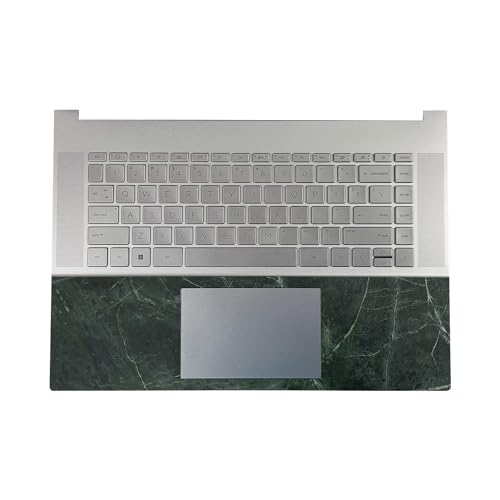 Image of Gaming Skin Compatible with HP Envy x360 16 inch (2023) - Green Marble - Premium 3M Vinyl Protective Wrap Decal Cover - Easy to Apply | Crafted in The USA by MightySkins
