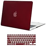 MOSISOMacBook Air 13 Inch Case (Release 2010-2017 Older Version), Plastic Hard Shell Case & Keyboard Cover Only Compatible MacBook Air 13 Inch (A1369 & A1466), Marsala Red
