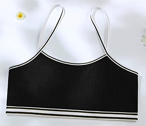 Betusline 3-Pack Girls' Spaghetti Strap Pullover Everyday Bras, 6-18 Years4