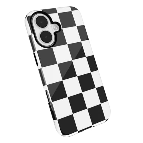 Coque iPhone 17 plastique rigide fine antichoc protection motif treillis carreaux