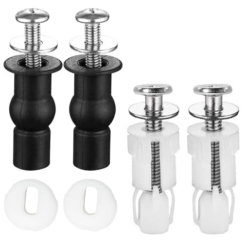 ZFYQ Fixation Abattant WC Vis, 4 Pièces Vis D'expansion pour Siège de Toilette, Convient aux Trous Borgnes Dans les Toilette, Rechange pour Abattant WC...