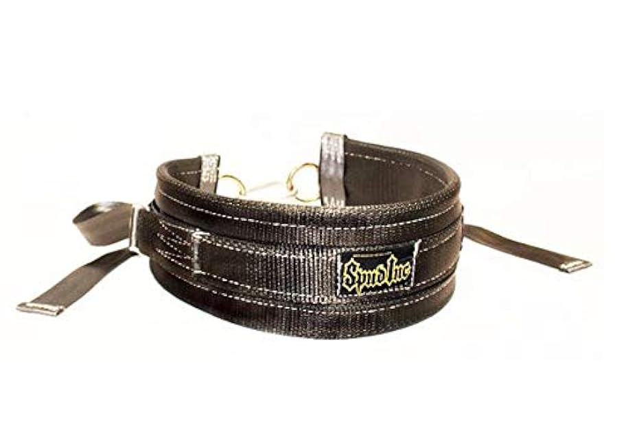Spud Inc Belt Squat Belt Large Adjustable Black Belt for Weight Lifting Strength Training and Power Lifting