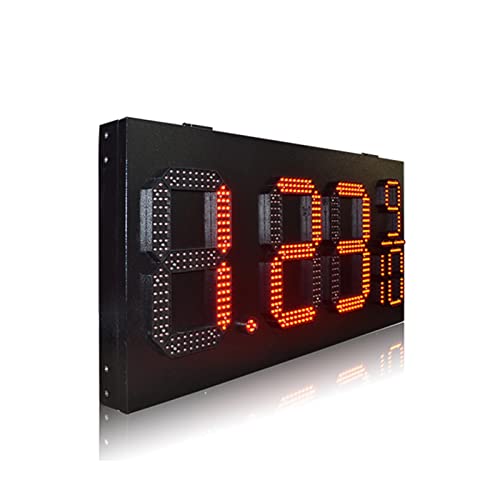 Cronómetro digital portátil para gimnasio, 12 pulgadas, rojo, resistente a la lluvia, formato 8.88, indicador LED para estaciones de servicio, pantalla de precios al aire libre, montaje en pared miniatura 2