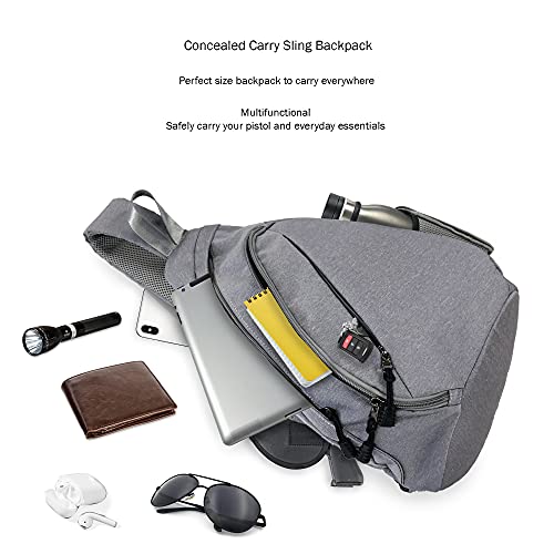 JESSIE & JAMES Peyton Crossbody Sling Backpack Concealed Carry Purse For Women Men Outdoor Chest Bag Shoulder Backpack4
