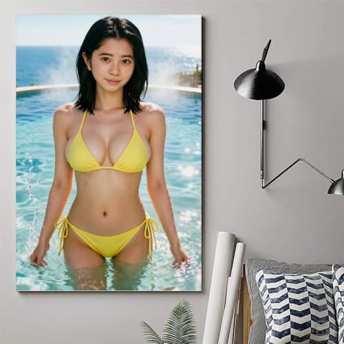 桜田ひより チャーミングなポスター モダンアートプリント画 日常使い向けキャンバス壁掛け装飾 16x24inch(40x60cm) [5]