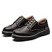 Women's Vintage Lace Up Fashion Perforated Wingtip Oxford Shoes Comfort Memery Foam Insole Brogues Shoes BrownUS 6.5