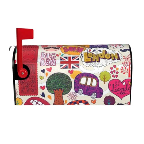 BBEXJIGY Funda protectora universal para buzón de periódico en inglés, fácil de instalar, personaliza tu buzón