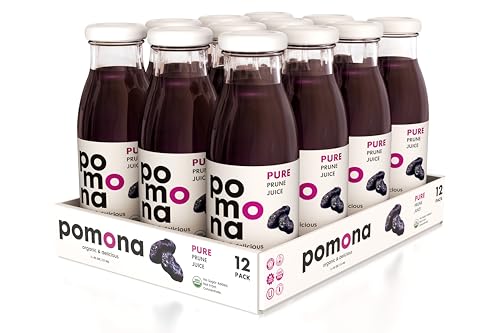 Pomona Organic Juices Pure Prune Juice, 8.4 Ounce Bottle (Pack