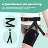 iDonua Swollen Thigh Compression Wrap Brace for Lymphedema Reduction - with Adjustable 4 Cross Straps (Tall-M)