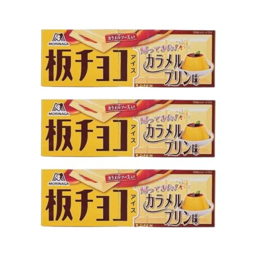 【3本セット】森永 製菓 板チョコアイス カラメルプリン味 70ml×3 本格プリン×ほろ苦カラメル搭載のサムネイル