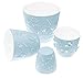 Lashuma Pflanzkübel 4er Pack, 4 in 1 Blumentöpfe in gestaffelten Größen, runde Anzuchttöpfe blau