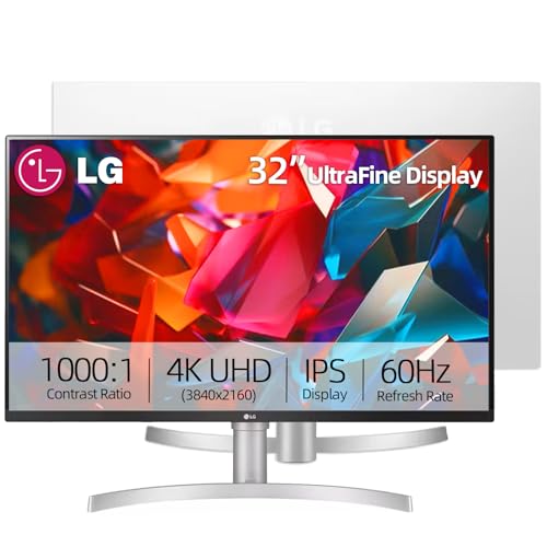 Image of LG 32 Inch Ultrafine IPS 4K UHD Monitor, Widescreen, AMD FreeSync, HDR10, 95% DCI-P3, Black Stabilizer, Dual Controller, DisplayPort & HDMI, 3-Side Borderless, Tilt /Height Adjustment Stand, White