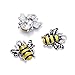 Craftdady 10Pcs Alloy Enamel Bee Charms 18x17mm DIY Jewelry Necklace Earring Bracelet Craft Making Animal Pendants with 2mm Hole