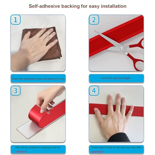 Protector de borde de escalera de PVC antideslizante con tira de umbral de 10 m y 3 cm de ancho 6