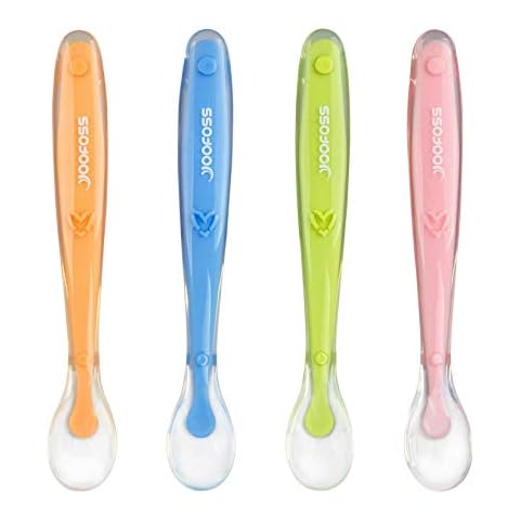 Baby Spoons Silicone Spoon for Baby Feeding and Infant Weaning BPA Free 4 Pack by YOOFOSS Cover
