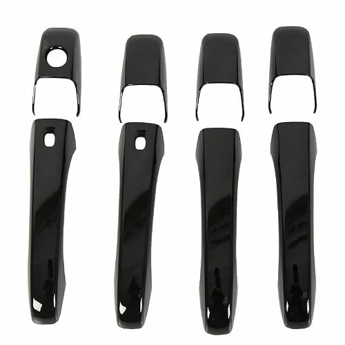 Rinkteea Black Exterior Car Door Handle For Dodge For Grand For Caravan For Caliber 2008-2016 Parts Car Exterior Door Handle Cap Sticker Covers(Black)