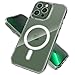 Magnetyczne przezroczyste etui z Mag Safe do iPhone'a 13 Pro z wbudowaną pętlą magnetyczną, magnetyczny zderzak PC Odporne na wstrząsy, żółte etui chroniące przed upadkiem do iPhone'a 13 Pro (Przezroczysty)