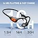 Open Ear Headphones,Bone Conduction Earphones Bluetooth 6.1 Wireless Air Conduction Headphones Sport Earbuds,IPX6 Waterproof,Clear Call,Lightweight Earphones for Running Cycling Workouts(Black)