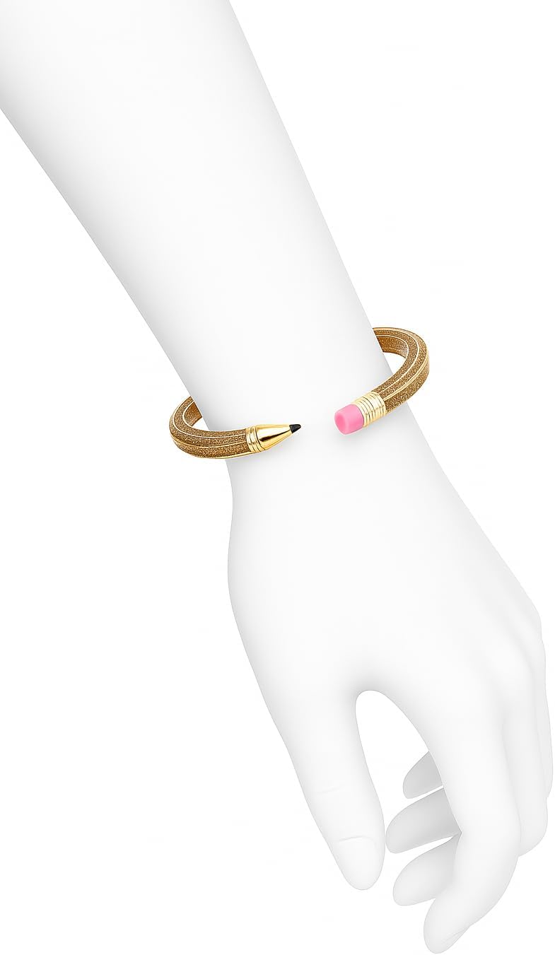 Betsey Johnson Pencil Hinged Bangle Bracelet