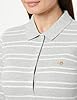 GANT Slim Stripe Shield Ss Pique Polo pikétröja för damer, Ljusgrå melange, XS #1
