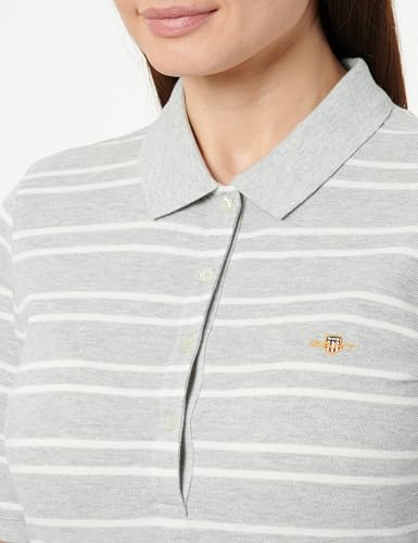 Polo GANT Slim Stripe Shield para mujer en algodón piqué 2