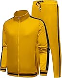 GXAMOY Men's Athletic 2 Pieces Tracksuit Casual Full Zip Jogging Sweat Suit Workout Sports Set Sport