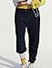 Miniyear Women Elastic Waist Jogger Pants Fleece Wide Leg Sweatpants Cargo Baggy Workout Dressy Fall Fashion 2025 Navyblue
