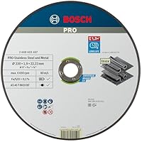 Bosch 1x PRO Stainless Steel and Metal Longlife Thin Trennscheibe für große Winkelschleifer und 22,23 mm Bohrung (für Stahl, Edelstahl, Ø 230 mm, Professional Zubehör Großer Winkelschleifer)