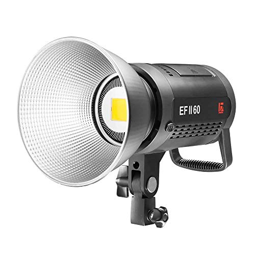 JINBEI EFII-60W LED Video Light Continuous 60Ws CRI＞96 F970 Battery(Not Included) with Bowens Mount Reflector for Video Lighting Portrait Baby Photography Still Life