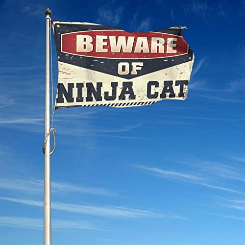 Drapeau chat ninja COTECI pour relooker une chambre d'ado