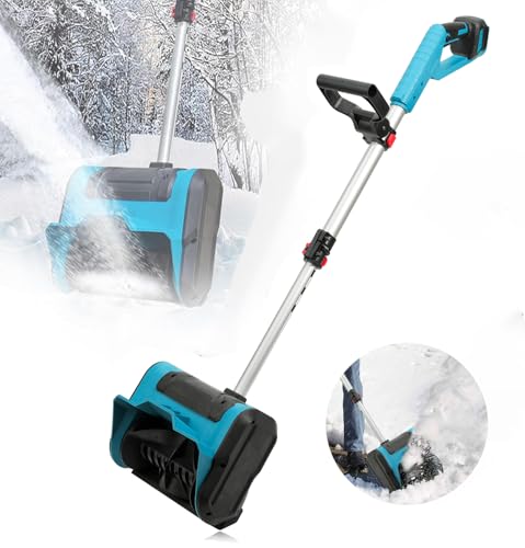 Pala da neve domestica spinta a mano, pala da neve elettrica senza fili (18 V, larghezza di lavoro 25 cm, altezza massima di neve 20 cm), senza batteria e caricabatterie
