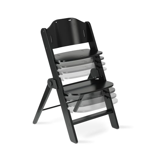 Miniatura 4 de Deryan Odin - Trona De Madera De Haya Para Niños A Partir De 0 Meses Hasta 85 Kg - Incluye Arnés De 5 Puntos, Correa De Entrepierna, Barra Protectora - Compatible Con Muchos Accesorios - Gris Oscuro