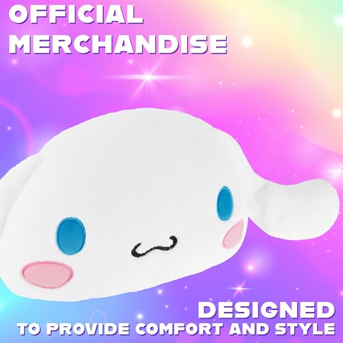 Image of Hello Kitty Sanrio Plush Cushion Pillow, Plush Throw Pillow Fluffy Cushion Kawaii Decor Cinnamoroll Kuromi, Gifts for Teens, Women (White Cinnamoroll, L15.7 x W15.4)