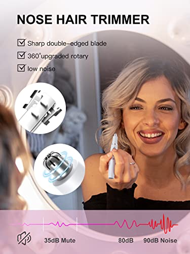 Lonfantar Nose Hair Trimmer For Women And Men，Rechargeable Usb Ear And Nose Hair Trimmer，2023 Professional 2 In 1 Painless Washable Facial & Eyebrow Hair Trimmer With Powerful Motor And Low Noise #TOP3