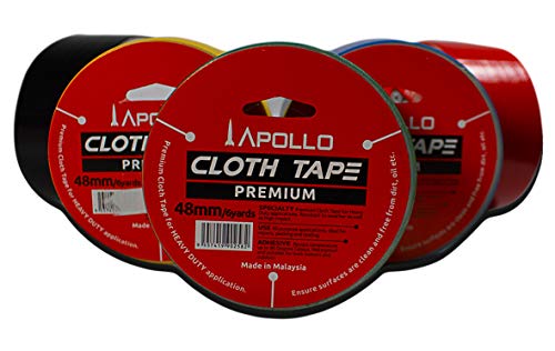 48 Mm / 1.9 Inch X 6 Yards Self Adhesive Cloth Gum Tape For Book Binding - Pack Of 5 Rolls #TOP4