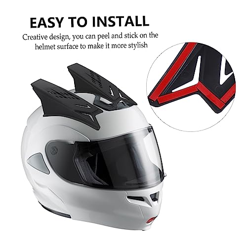 Bocinas para casco de motocicleta negro accesorios decorativos de silicona 2