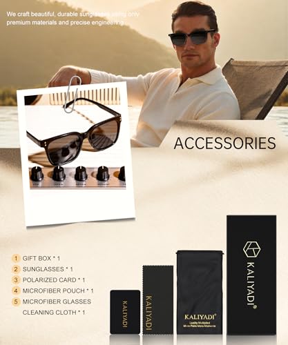 KALIYADI Sunglasses for Small Face Square Polarized Sunglasses UV400 - image 7