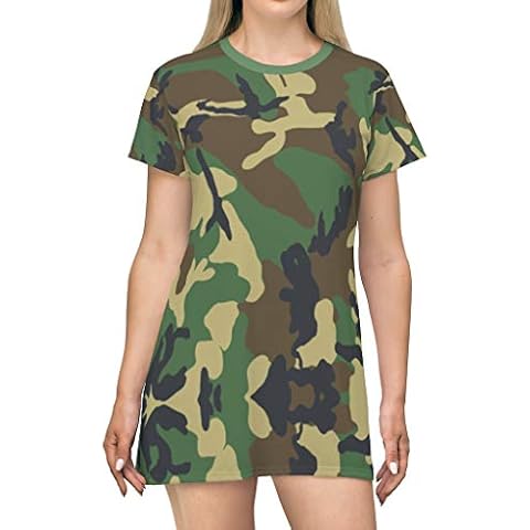7 Years Southern Fashion Army Camouflage T Shirt Dress with All Over Print (XS) Cover