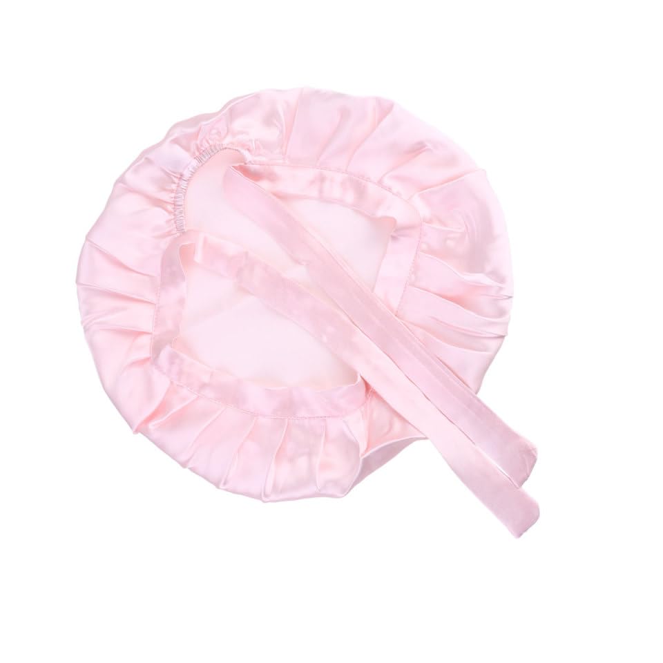 KALLORY Adjustable Silk Sleeping Bonnet for Women Soft Breathable Sleep Cap