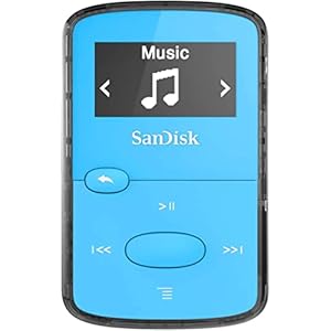 SanDisk 8GB Clip Jam MP3 Player, Blue – microSD Card Slot and FM Radio – SDMX26-008G-G46B