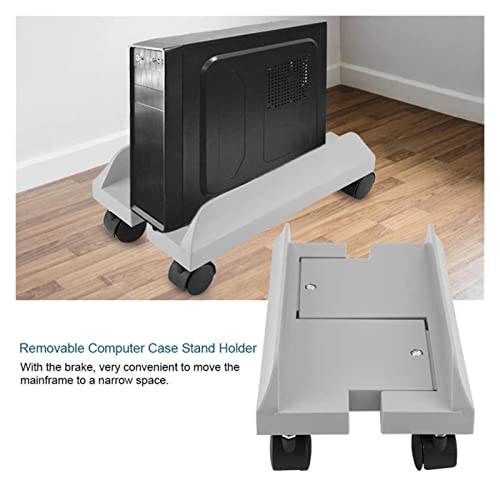 Soporte para CPU de chasis de computadora con polea activa, ajustable, para escritorio (pequeño) miniatura 6