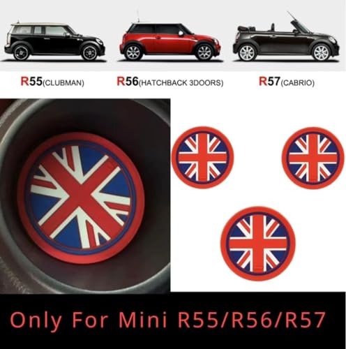 Mini R55 R56 R57 Portavasos para Carro, 3 Piezas de Silicona miniatura 5