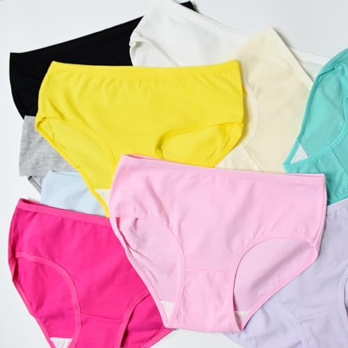 Girls 10 Pack Briefs Panties Cotton Soft Underwear for Kids Girls 7-8 8-10 10-12 12-144