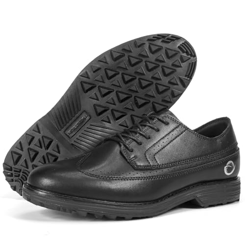 Image of Golf Shoes Men Spikes Classic Golf Footwears Male Walking Sneakers for Golfers Size 7-14
